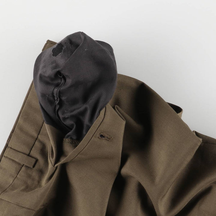 Burberry's LONDON Two-pleat wool pants slacks made in Spain, men's size w33 wool brown type Vintage Second Hand
