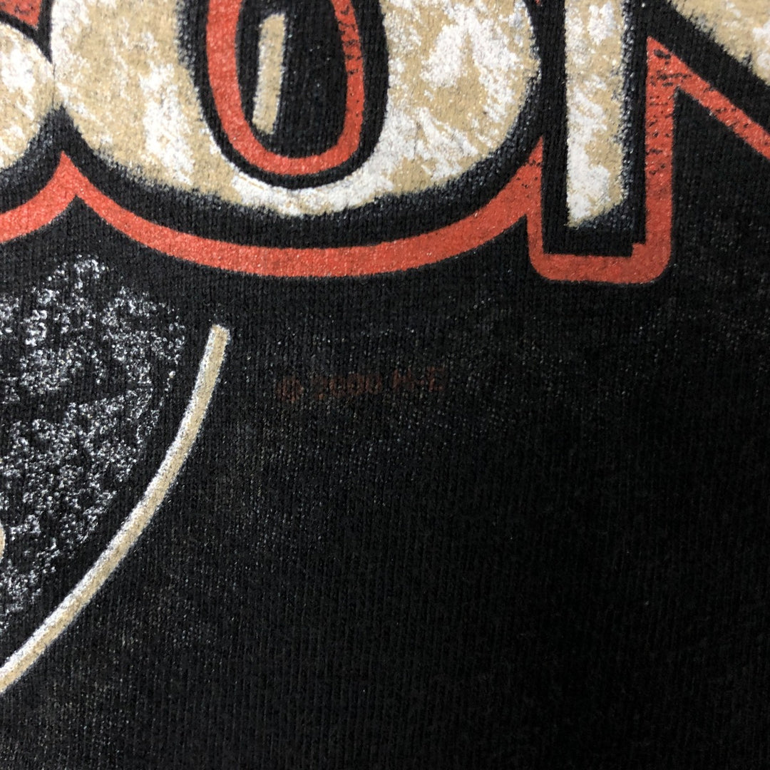 00'S Harley-Davidson Motorcycle Bike T-shirt Made in USA Men's XL cotton black type Vintage Second Hand