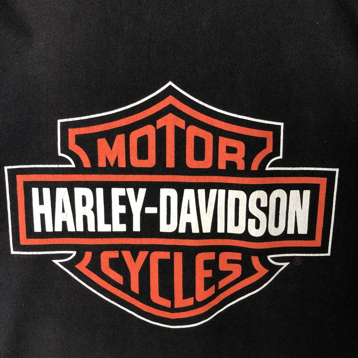 00'S Harley-Davidson Motorcycle Bike T-shirt Made in USA Men's XL cotton black type Vintage Second Hand