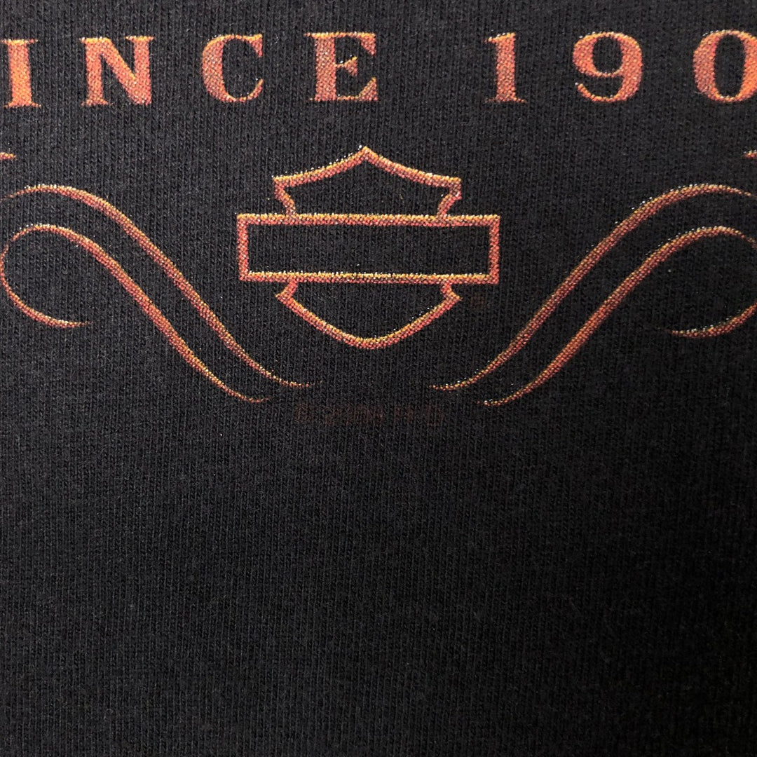 00'S Harley-Davidson Motorcycle Bike T-shirt Made in USA Men's L size cotton black type Vintage Second Hand