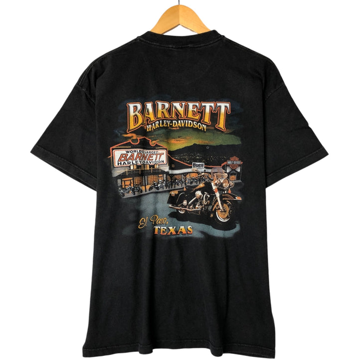 00'S Harley-Davidson Motorcycle Bike T-shirt Made in USA Men's L size cotton black type Vintage Second Hand