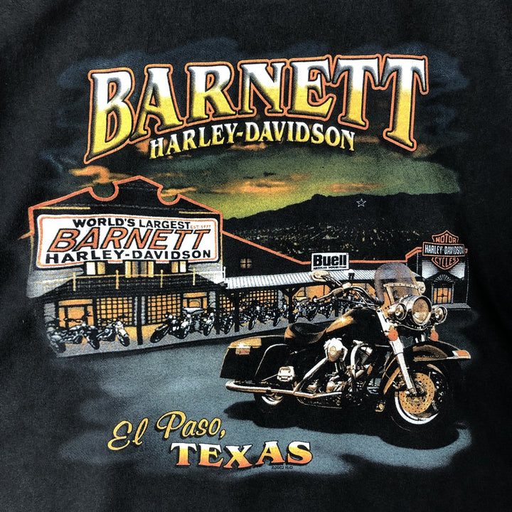 00'S Harley-Davidson Motorcycle Bike T-shirt Made in USA Men's L size cotton black type Vintage Second Hand