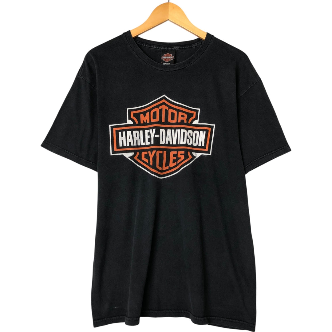 00'S Harley-Davidson Motorcycle Bike T-shirt Made in Mexico Men's L size cotton black type Vintage Second Hand