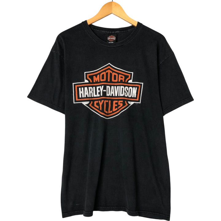 00'S Harley-Davidson Motorcycle Bike T-shirt Made in Mexico Men's L size cotton black type Vintage Second Hand
