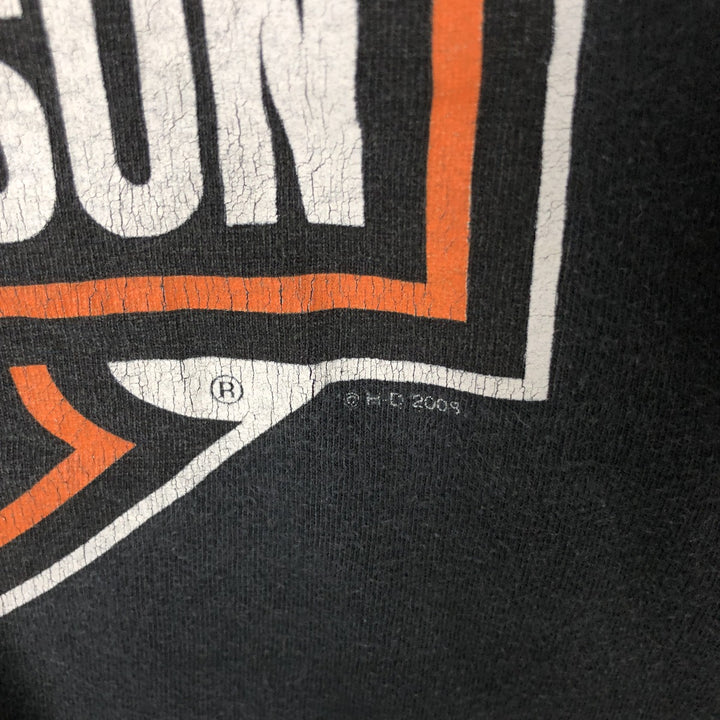 00'S Harley-Davidson Motorcycle Bike T-shirt Made in Mexico Men's L size cotton black type Vintage Second Hand