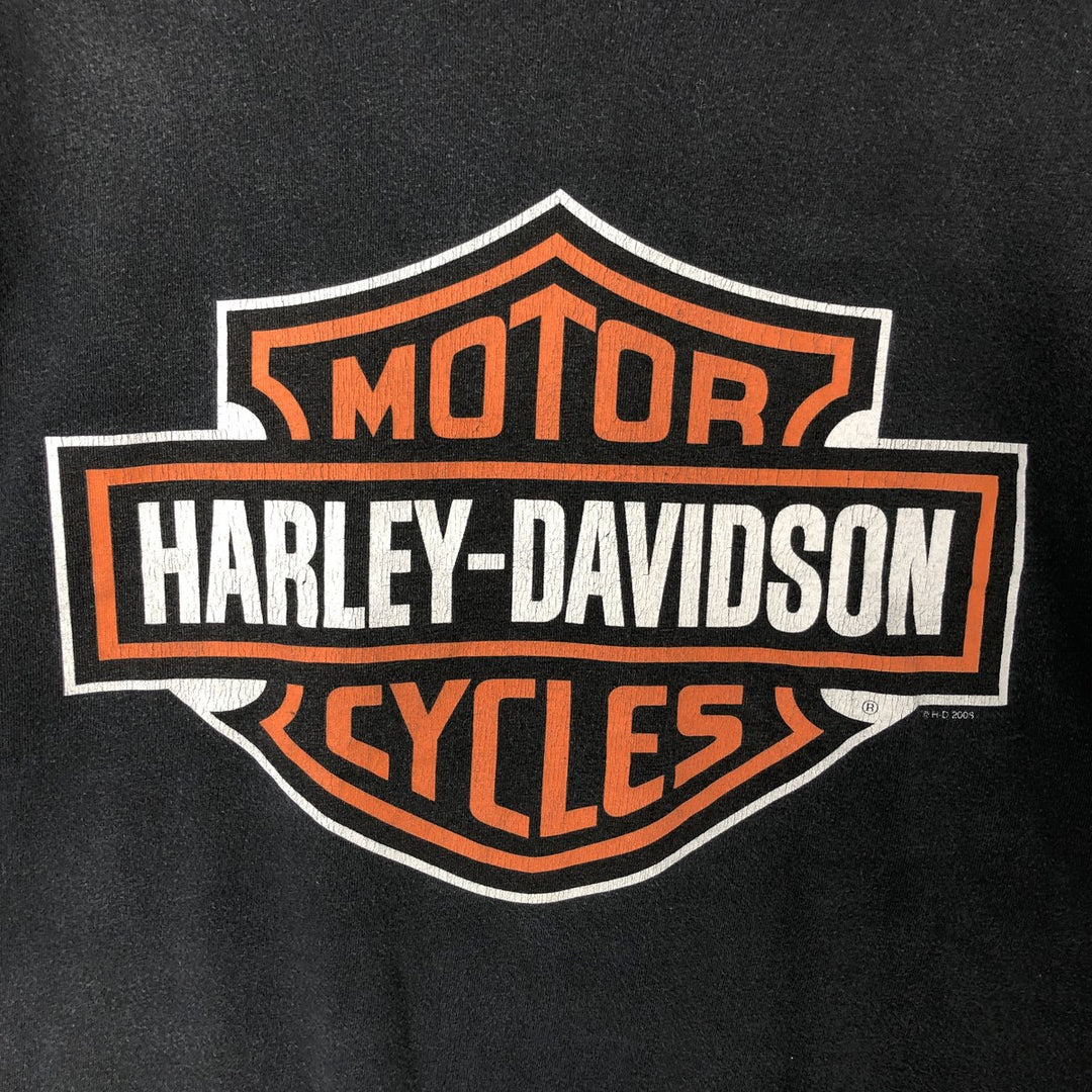 00'S Harley-Davidson Motorcycle Bike T-shirt Made in Mexico Men's L size cotton black type Vintage Second Hand