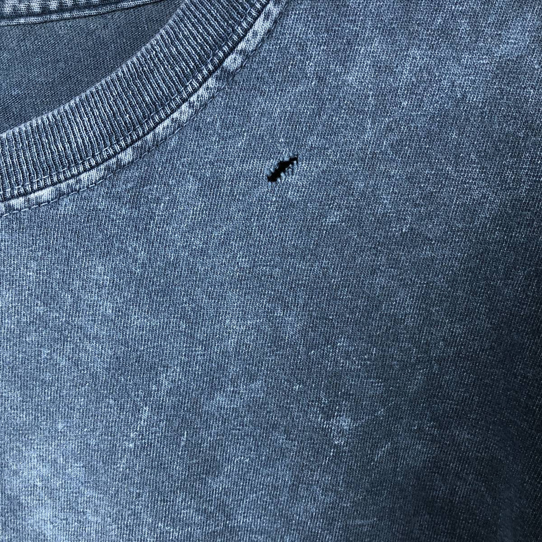 00'S Harley-Davidson Motorcycle Bike T-shirt Made in USA Men's XXL cotton navy blue type Vintage Second Hand