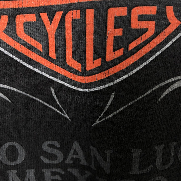 00'S Harley-Davidson Motorcycle Bike T-shirt Made in USA Men's XL cotton black type Vintage Second Hand