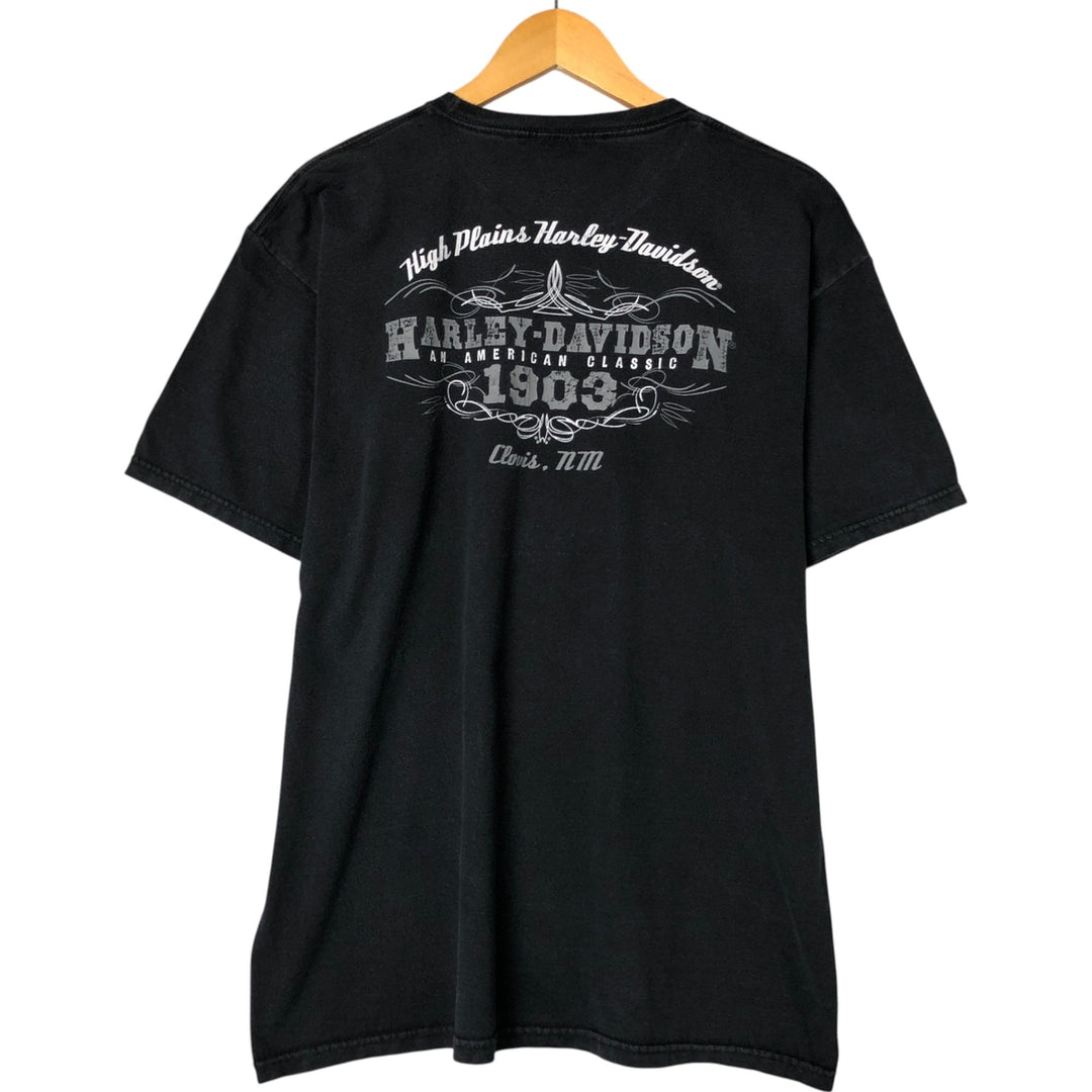 00'S Harley-Davidson Pin-up Girl Motorcycle Bike T-shirt, Men's L size cotton black type Vintage Second Hand