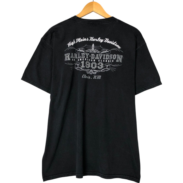 00'S Harley-Davidson Pin-up Girl Motorcycle Bike T-shirt, Men's L size cotton black type Vintage Second Hand