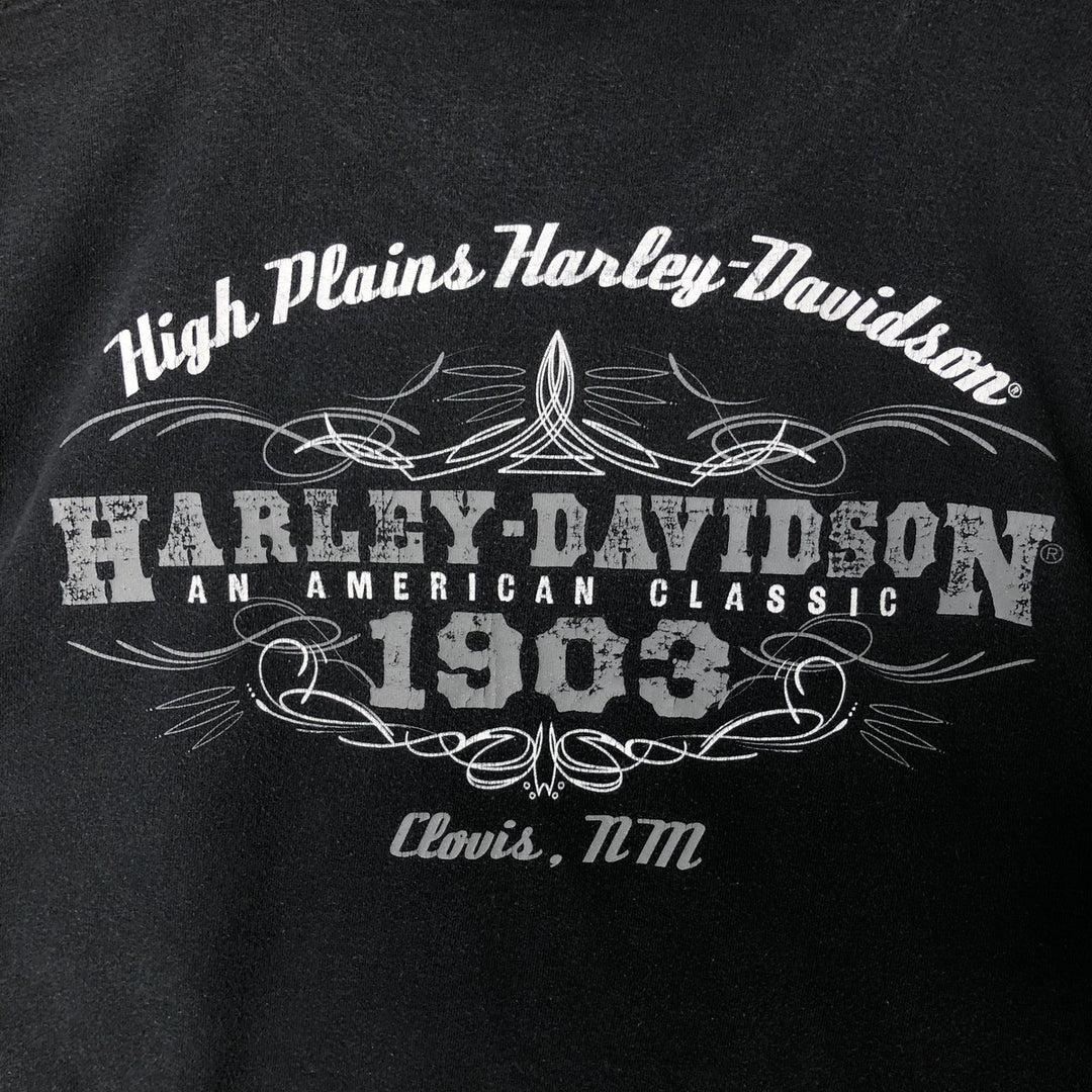 00'S Harley-Davidson Pin-up Girl Motorcycle Bike T-shirt, Men's L size cotton black type Vintage Second Hand