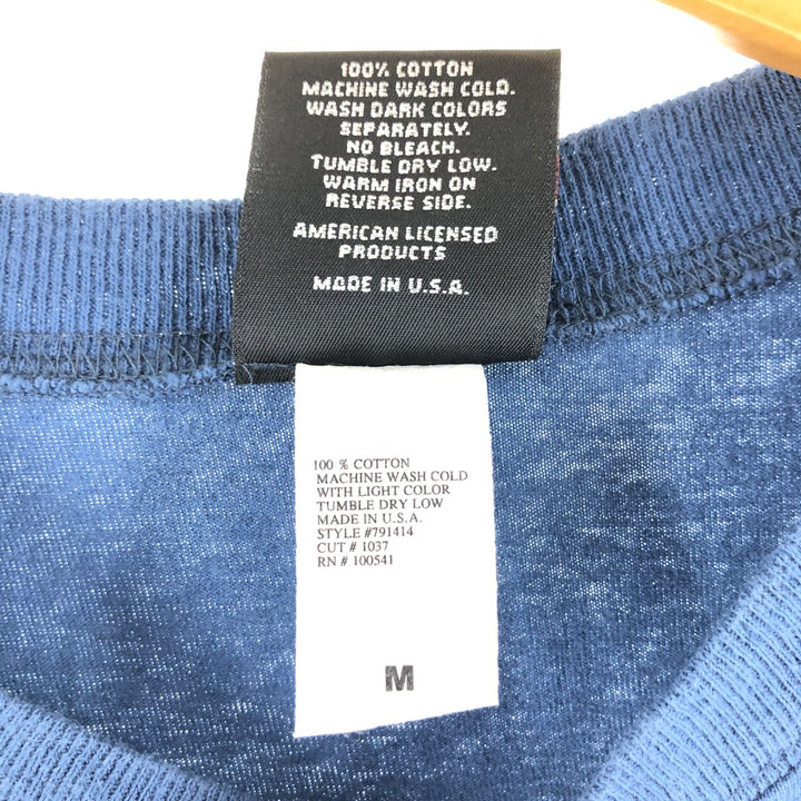 Harley-Davidson Henley neck long T-shirt, long T, made in the USA, men's size M cotton Navy blue Vintage Second Hand