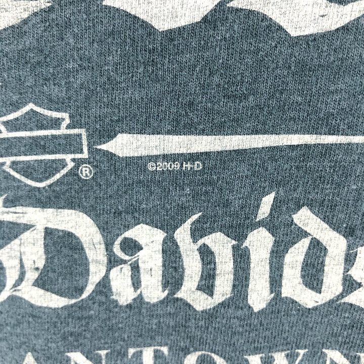 00'S Harley-Davidson Long Sleeve T-Shirt, Men's Medium unknown dark green Vintage Second Hand