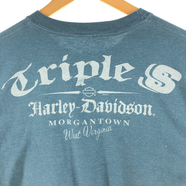 00'S Harley-Davidson Long Sleeve T-Shirt, Men's Medium unknown dark green Vintage Second Hand