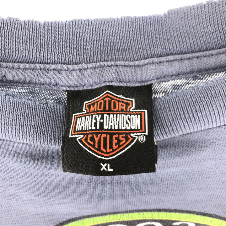 00'S Harley-Davidson Long Sleeve T-Shirt, Men's XL Size unknown Navy blue Vintage Second Hand