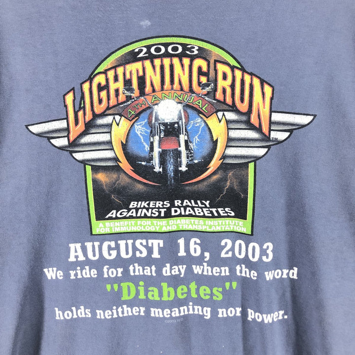 00'S Harley-Davidson Long Sleeve T-Shirt, Men's XL Size unknown Navy blue Vintage Second Hand