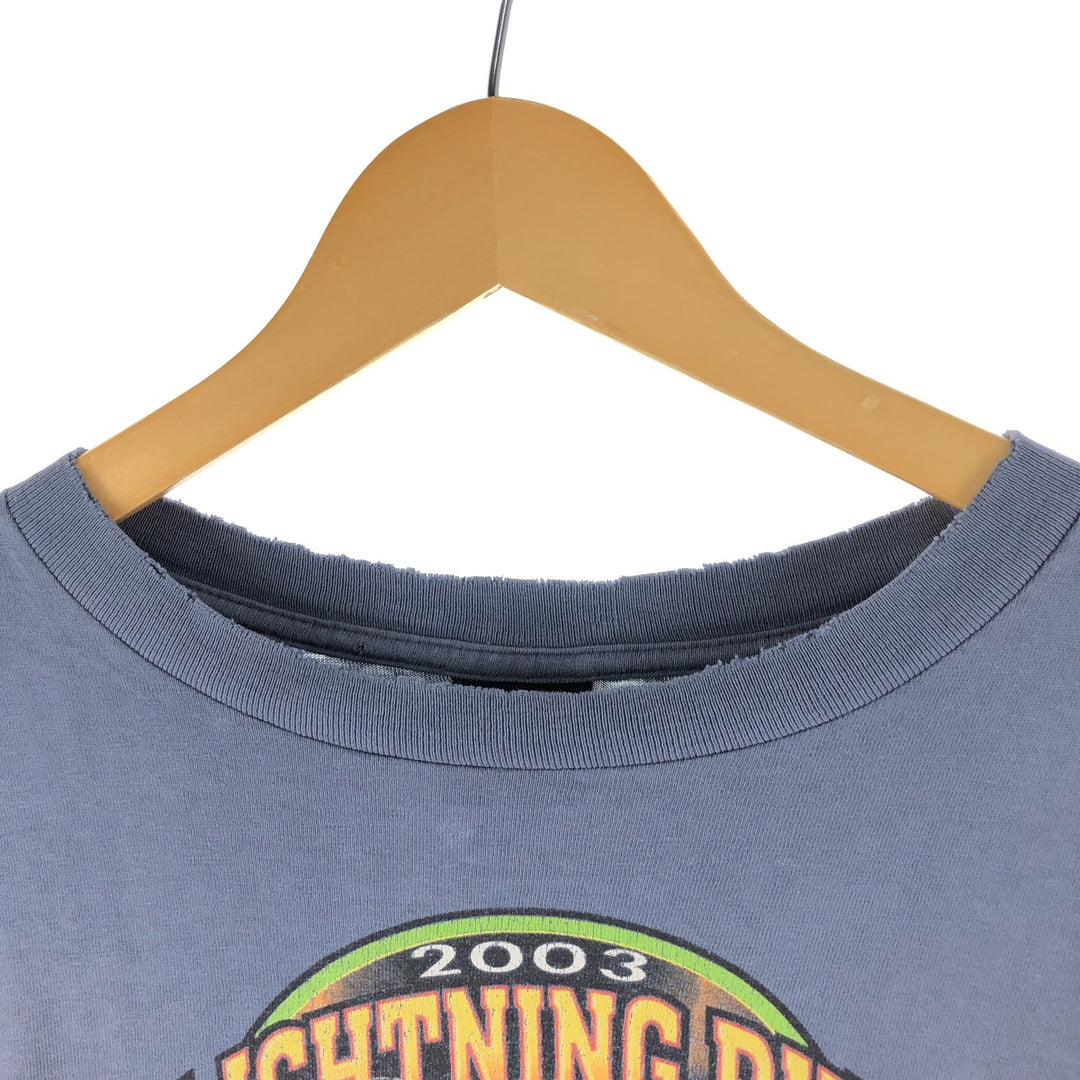 00'S Harley-Davidson Long Sleeve T-Shirt, Men's XL Size unknown Navy blue Vintage Second Hand