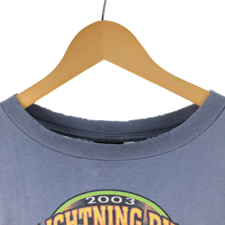 00'S Harley-Davidson Long Sleeve T-Shirt, Men's XL Size unknown Navy blue Vintage Second Hand