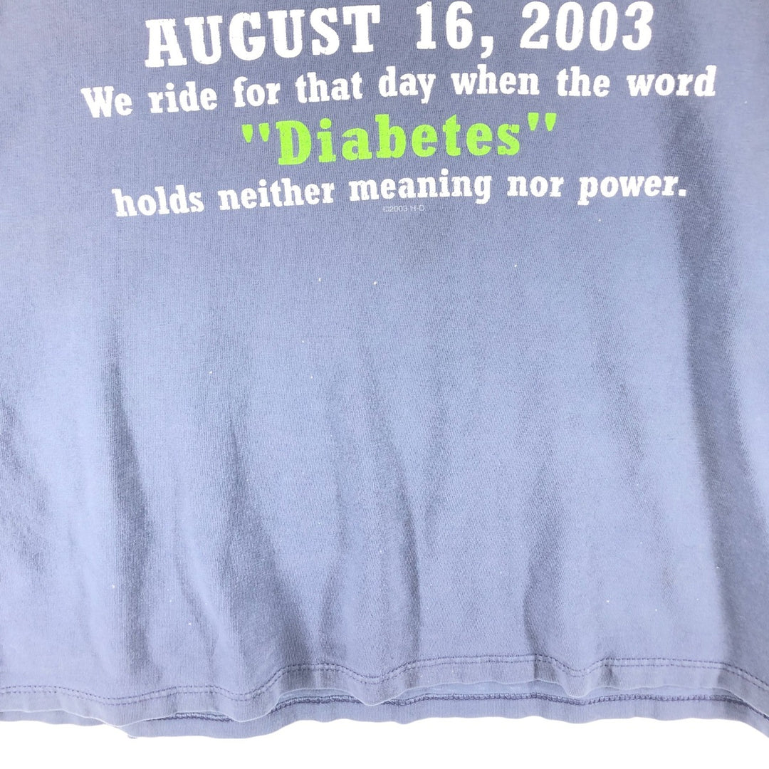 00'S Harley-Davidson Long Sleeve T-Shirt, Men's XL Size unknown Navy blue Vintage Second Hand