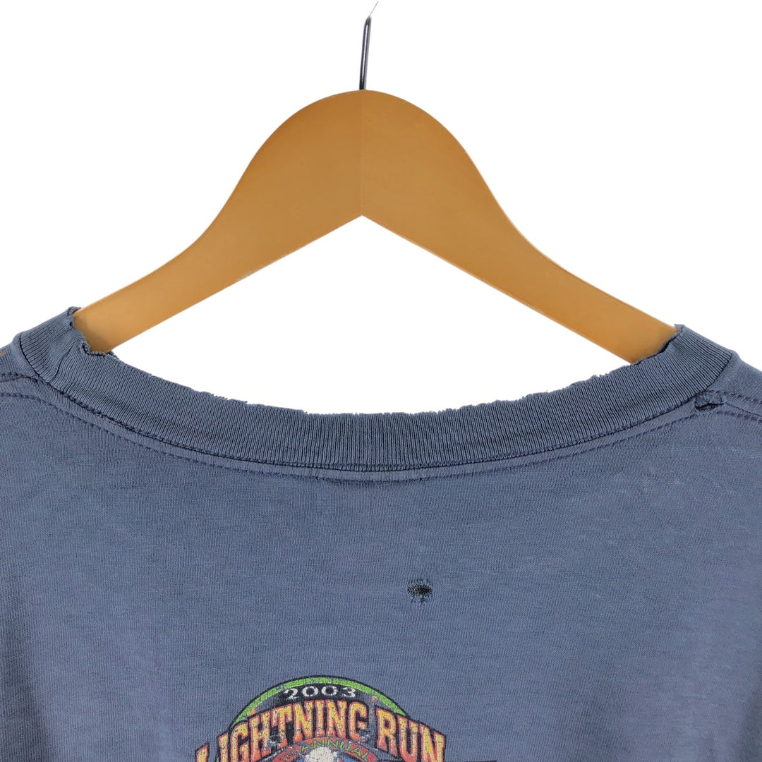 00'S Harley-Davidson Long Sleeve T-Shirt, Men's XL Size unknown Navy blue Vintage Second Hand