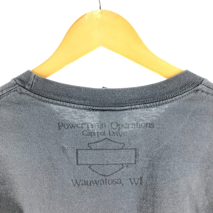 00'S Harley-Davidson Long Sleeve T-Shirt, Men's XL Size unknown gray type Vintage Second Hand