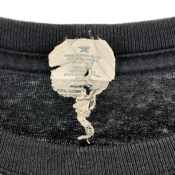 00'S Anvil PINK FLOYD Pink Floyd Band T-shirt Band Tee Men's XL size cotton black type Vintage Second Hand