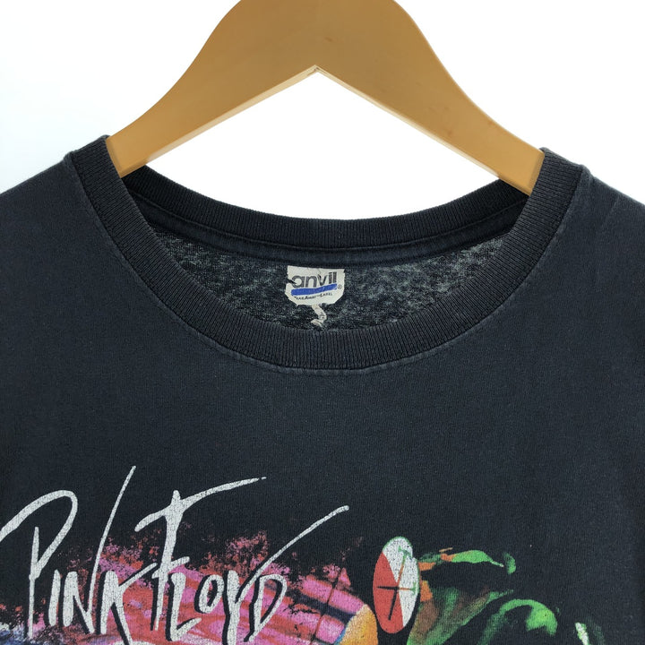 00'S Anvil PINK FLOYD Pink Floyd Band T-shirt Band Tee Men's XL size cotton black type Vintage Second Hand