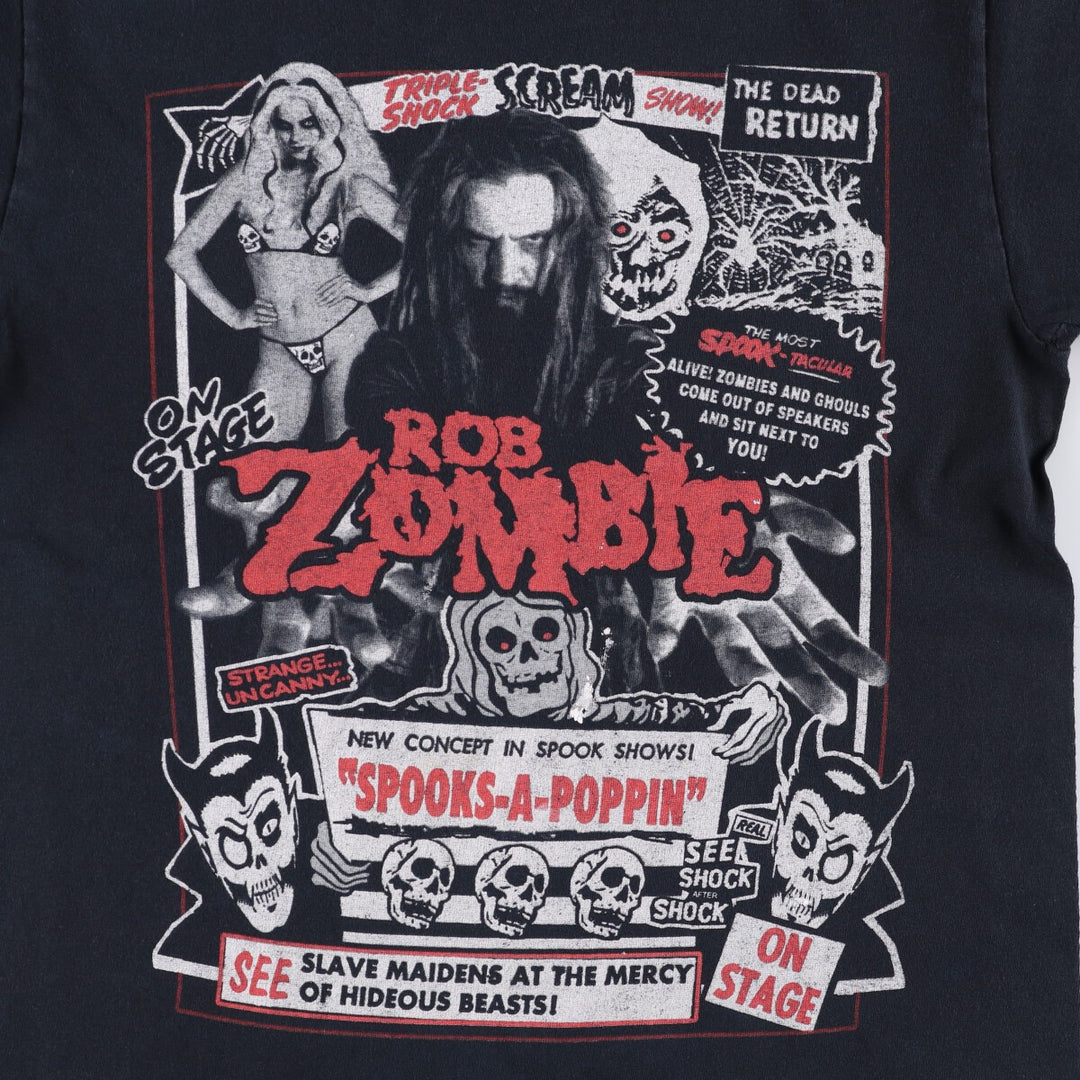 Anvil ROB ZOMBIE Rob Zombie Band T-shirt Band T Men's S size cotton black type Vintage Second Hand