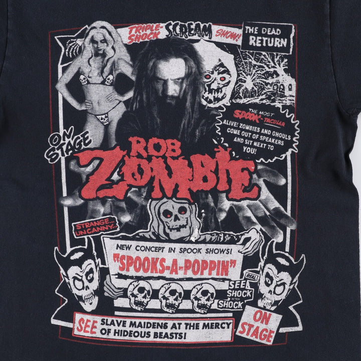 Anvil ROB ZOMBIE Rob Zombie Band T-shirt Band T Men's S size cotton black type Vintage Second Hand