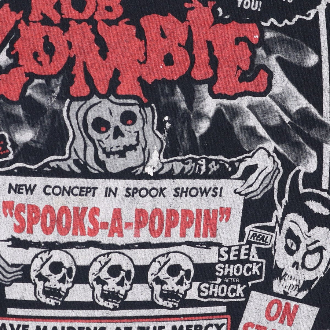 Anvil ROB ZOMBIE Rob Zombie Band T-shirt Band T Men's S size cotton black type Vintage Second Hand