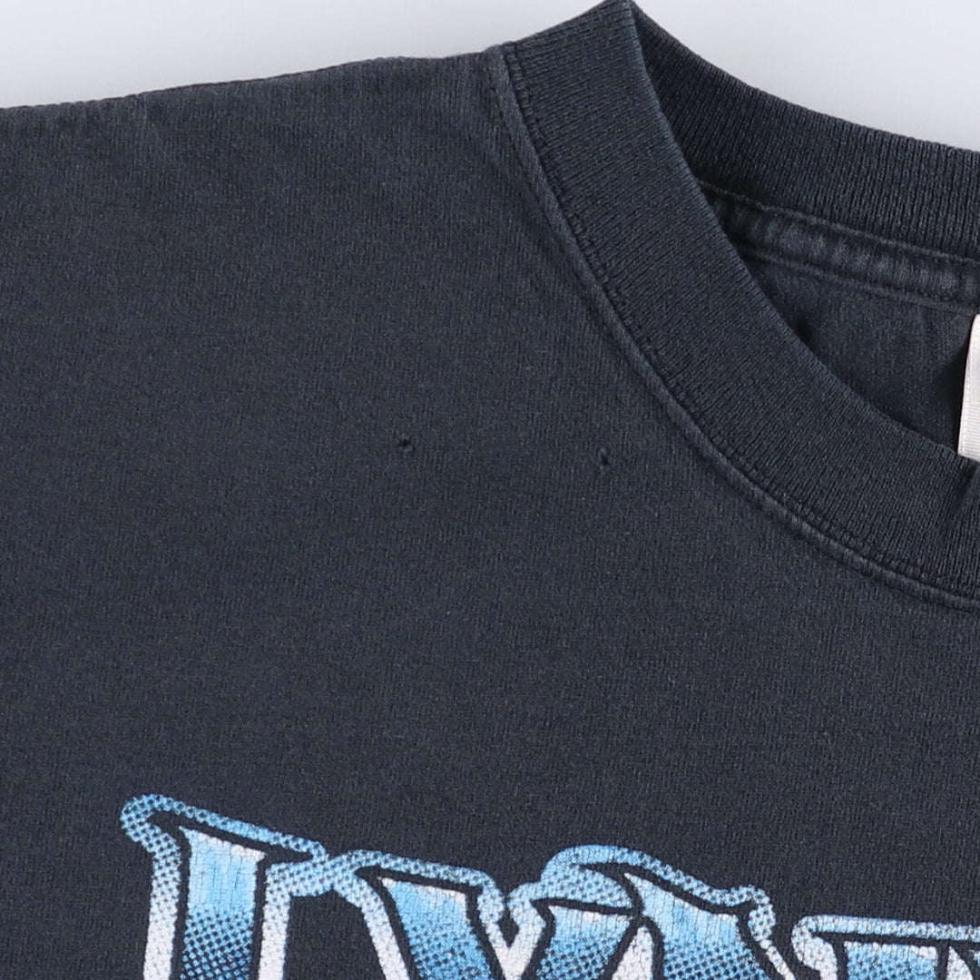 Anvil Lynyrd Skynyrd Skull Pattern Band T-shirt Band Tee Men's M size cotton black type Vintage Second Hand