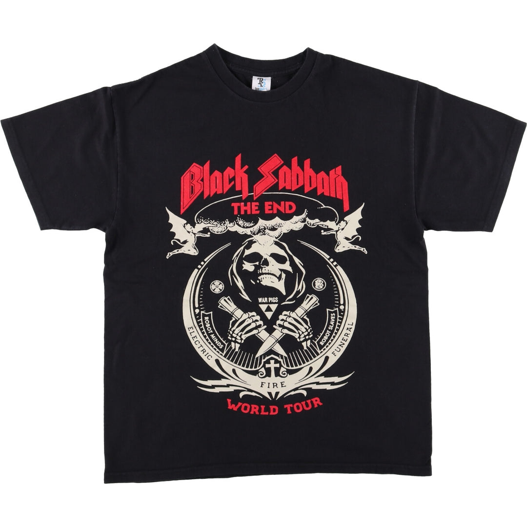 TEESTYLED BLACK SABBATH Black Sabbath Band T-shirt Band Tee Men's M size cotton black type Vintage Second Hand