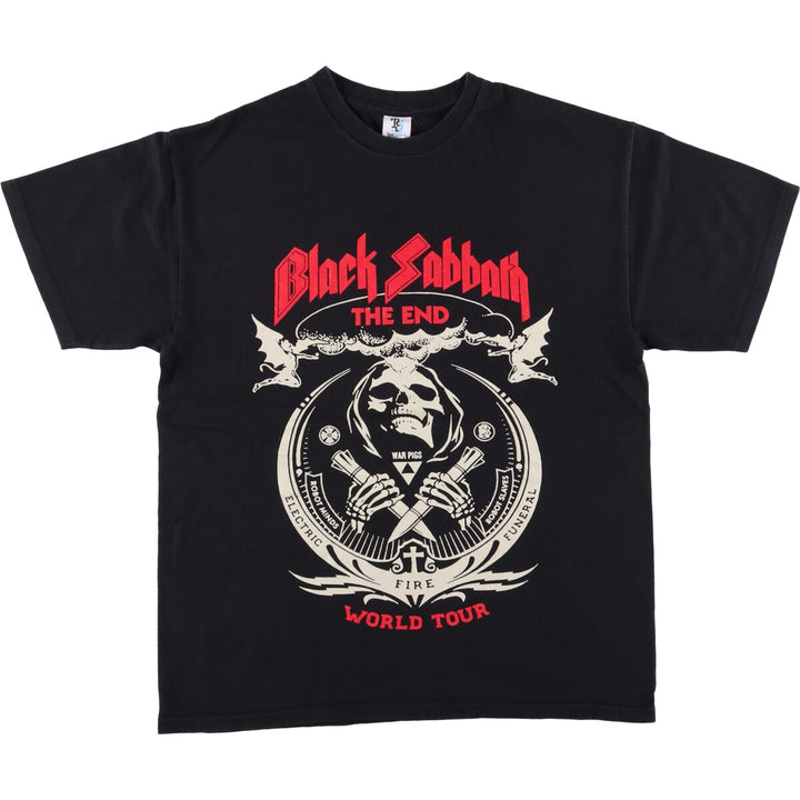 TEESTYLED BLACK SABBATH Black Sabbath Band T-shirt Band Tee Men's M size cotton black type Vintage Second Hand