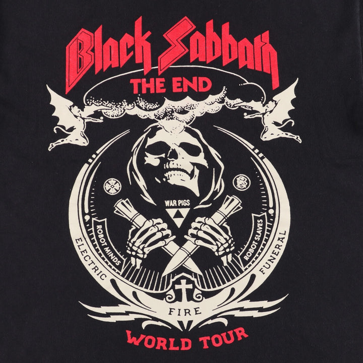 TEESTYLED BLACK SABBATH Black Sabbath Band T-shirt Band Tee Men's M size cotton black type Vintage Second Hand