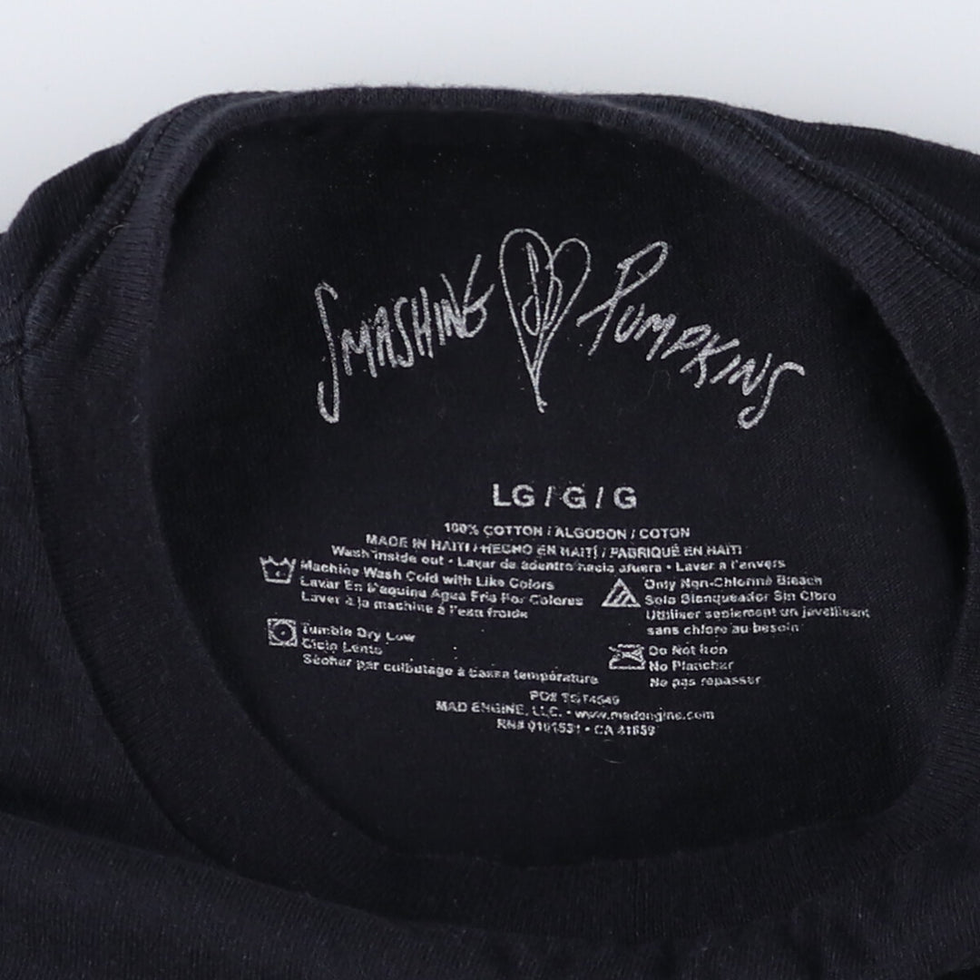 THE SMASHING PUMPKINS Smashing Pumpkins Band T-shirt Band T Men's L size cotton black type Vintage Second Hand
