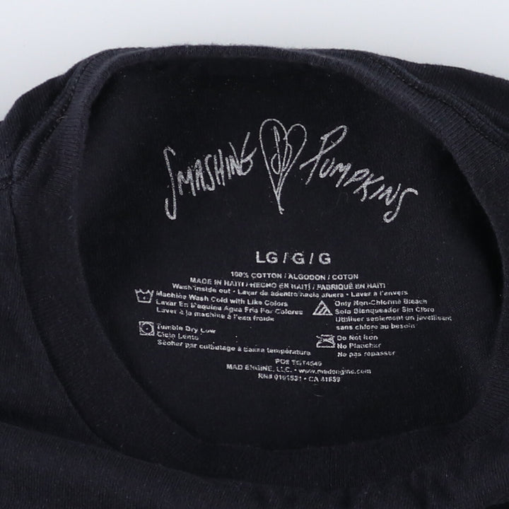 THE SMASHING PUMPKINS Smashing Pumpkins Band T-shirt Band T Men's L size cotton black type Vintage Second Hand