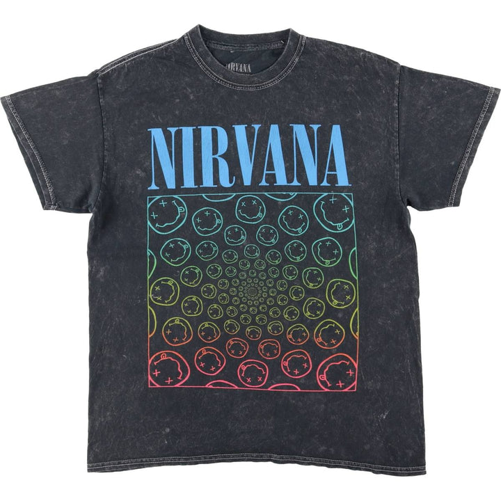 NIRVANA Nirvana Band T-shirt, Band T, Men's S size cotton black type Vintage Second Hand