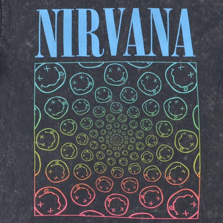 NIRVANA Nirvana Band T-shirt, Band T, Men's S size cotton black type Vintage Second Hand