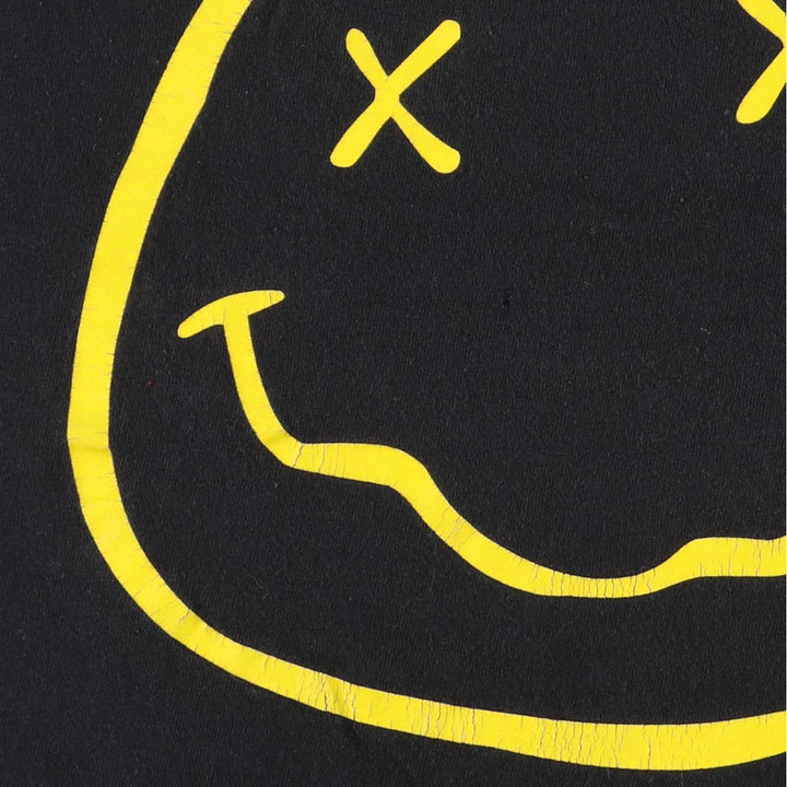 NIRVANA Nirvana Band T-shirt, Band T, Men's M size cotton black type Vintage Second Hand