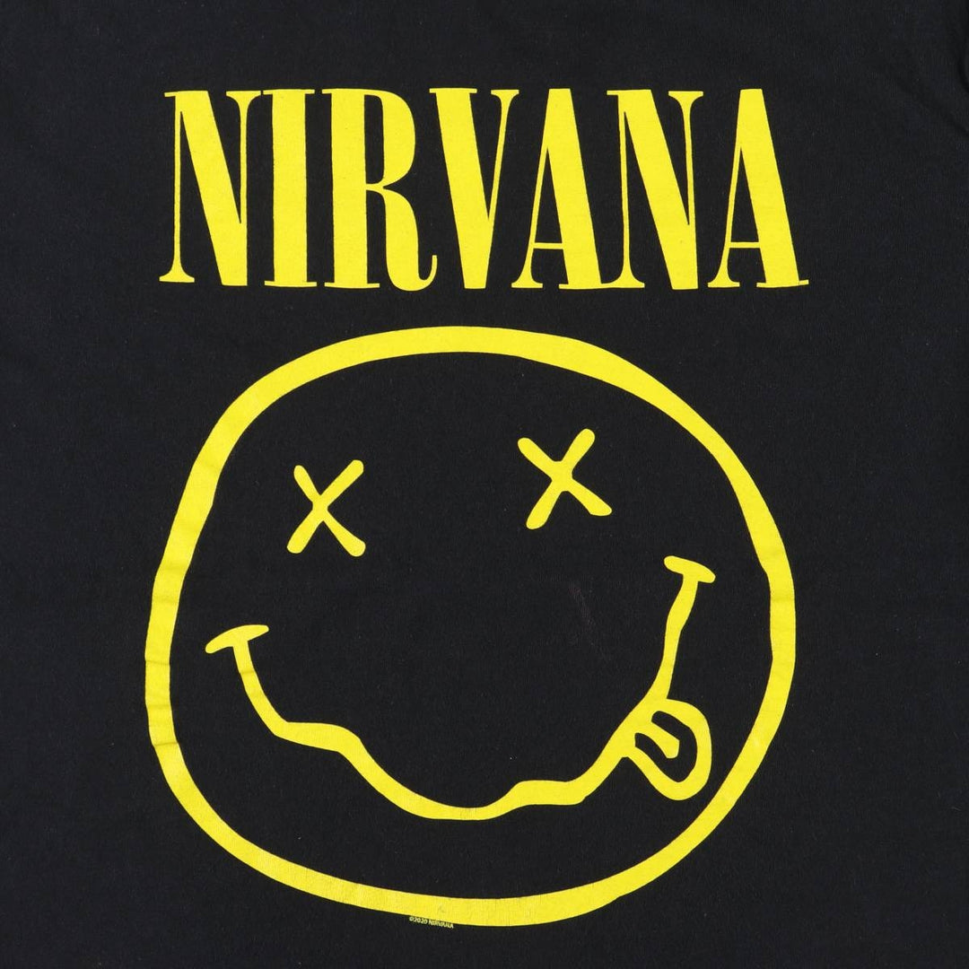 NIRVANA Nirvana Band T-shirt, Band T, Men's M size cotton black type Vintage Second Hand