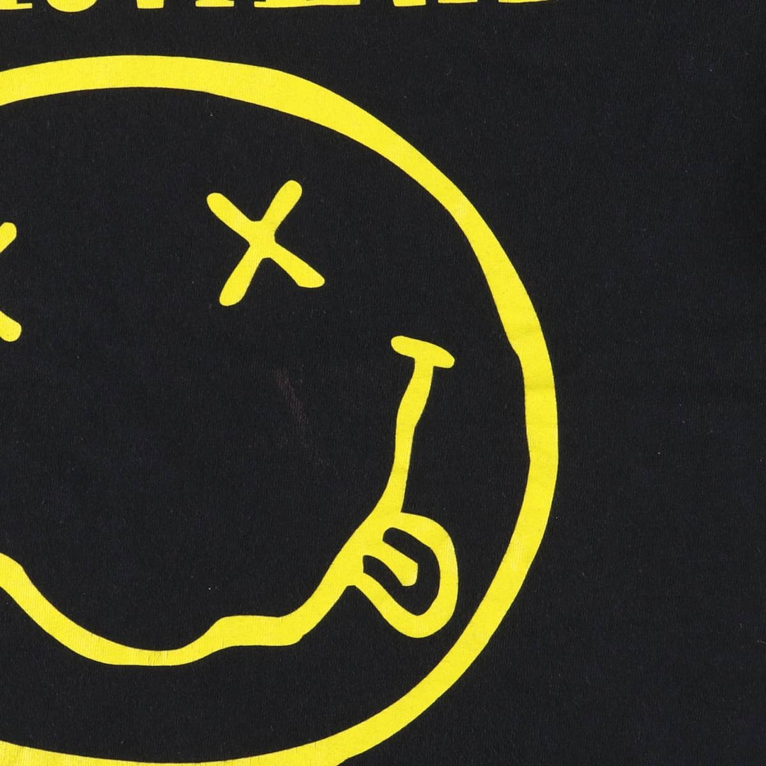 NIRVANA Nirvana Band T-shirt, Band T, Men's M size cotton black type Vintage Second Hand