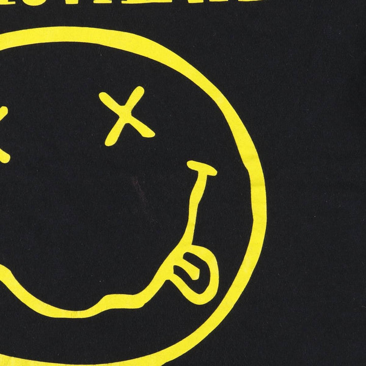 NIRVANA Nirvana Band T-shirt, Band T, Men's M size cotton black type Vintage Second Hand