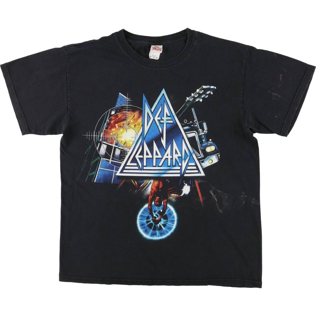 ALSTYLE DEF LEPPARD Def Leppard Band T-shirt Band T Men's L size cotton black type Vintage Second Hand