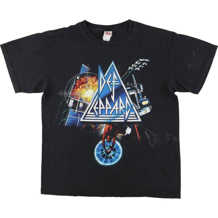 ALSTYLE DEF LEPPARD Def Leppard Band T-shirt Band T Men's L size cotton black type Vintage Second Hand