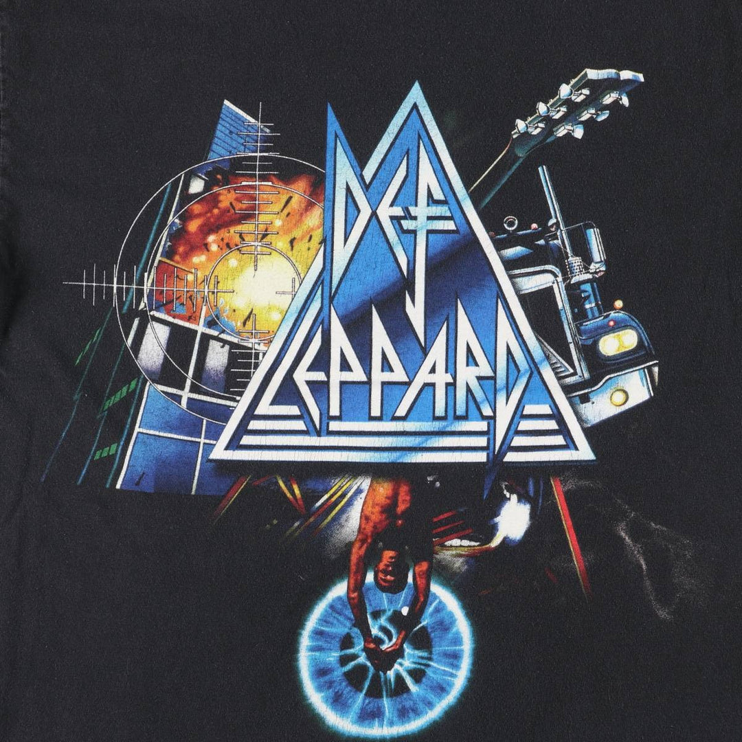 ALSTYLE DEF LEPPARD Def Leppard Band T-shirt Band T Men's L size cotton black type Vintage Second Hand