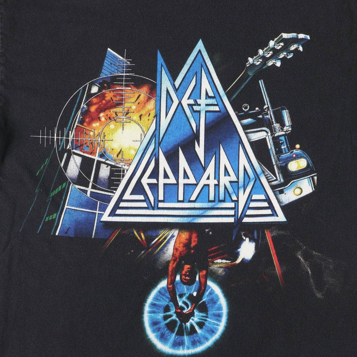 ALSTYLE DEF LEPPARD Def Leppard Band T-shirt Band T Men's L size cotton black type Vintage Second Hand