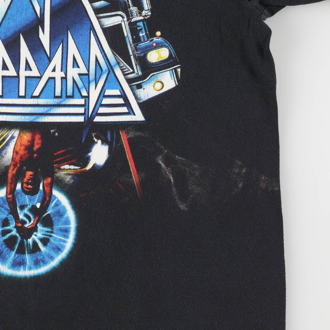 ALSTYLE DEF LEPPARD Def Leppard Band T-shirt Band T Men's L size cotton black type Vintage Second Hand