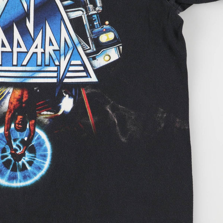 ALSTYLE DEF LEPPARD Def Leppard Band T-shirt Band T Men's L size cotton black type Vintage Second Hand