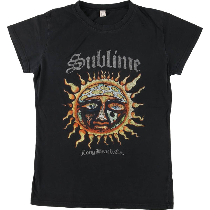 TULTEX SUBLIME Band T-shirt, Men's S size unclear black type Vintage Second Hand