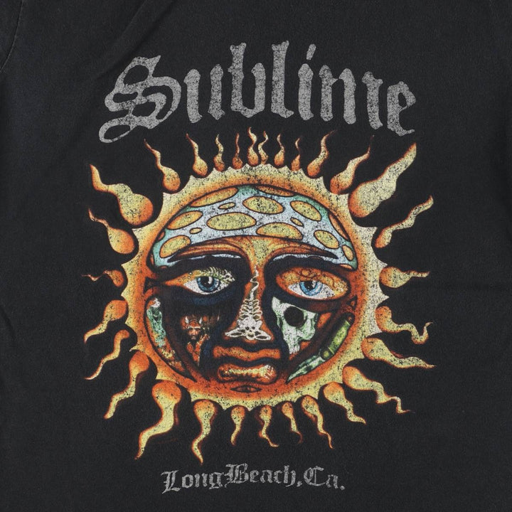 TULTEX SUBLIME Band T-shirt, Men's S size unclear black type Vintage Second Hand